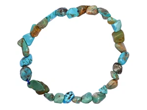 Chrysocolla Crystal Tumbled Bracelet - Stretchable - Picture 1 of 7