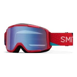 Smith Daredevil Youth Snow Goggles Crimson A-Maze-Zing, Blue Sensor Mirror Lens - Picture 1 of 2