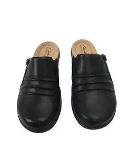 NWT Clarks Collection Laurieann Bay Women's Leather Clogs Size 9 1/2 M - Picture 1 of 5
