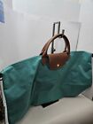 Longchamp Le Pliage Travel Bag XL Short Handle Tote in Turquoise 