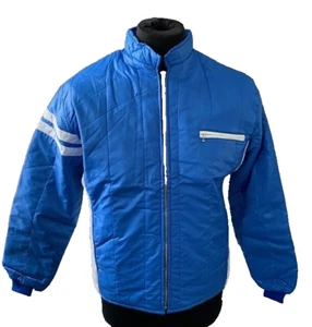 Quilted Full Zip Outdoor Ski Sports Jacket Teal Blue Small - Picture 1 of 5