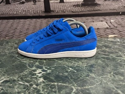 Puma Classic Blue Faux Leather Low Top Sneakers Shoes Size 6 Mens - Image 1 of 4