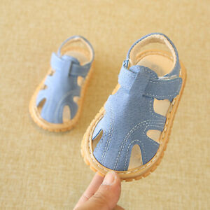Girls Flat Sandals Summer Toddler Baby Kids Soft-Soled Soft-Soled  Shoes Size UK
