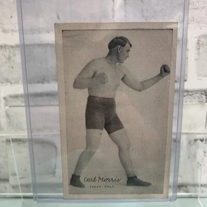 Vintage 1921 Exhibit Supply Co. Postcard Boxer Carl Morris Tulsa OK - Picture 1 of 2