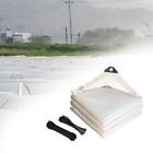 Waterproof Tarp Cover with Grommets Roof Balcony Transparent Poly Tarpaulin