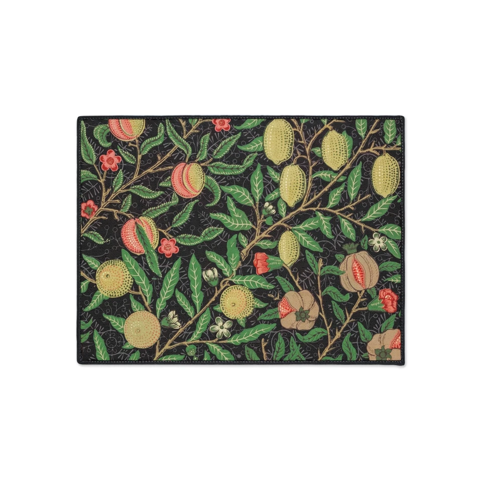 Alfombra de piso de alta resistencia floral de frutas William Morris alfombra de cocina de entrada Foto 1 de 1