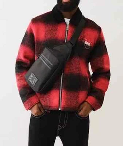 True Religion Buddha Patch Unisex Black YETA 2.0 Crossbody Bag Black $50 - Picture 1 of 15