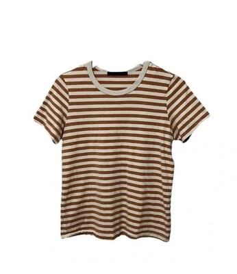 Jenni Kayne T 恤短袖休闲条纹 T 恤 XS 码 — 第 1/4 张图片
