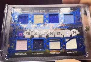 2020 Leaf 8 Game Used Patches The Fantastic Franchise Cubs Blue 18/35!! - Picture 1 of 3