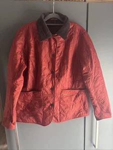Barbour Womens Winter Liddesdale Polarquilt Burnt Orange Jacket Size 16 - Picture 1 of 10