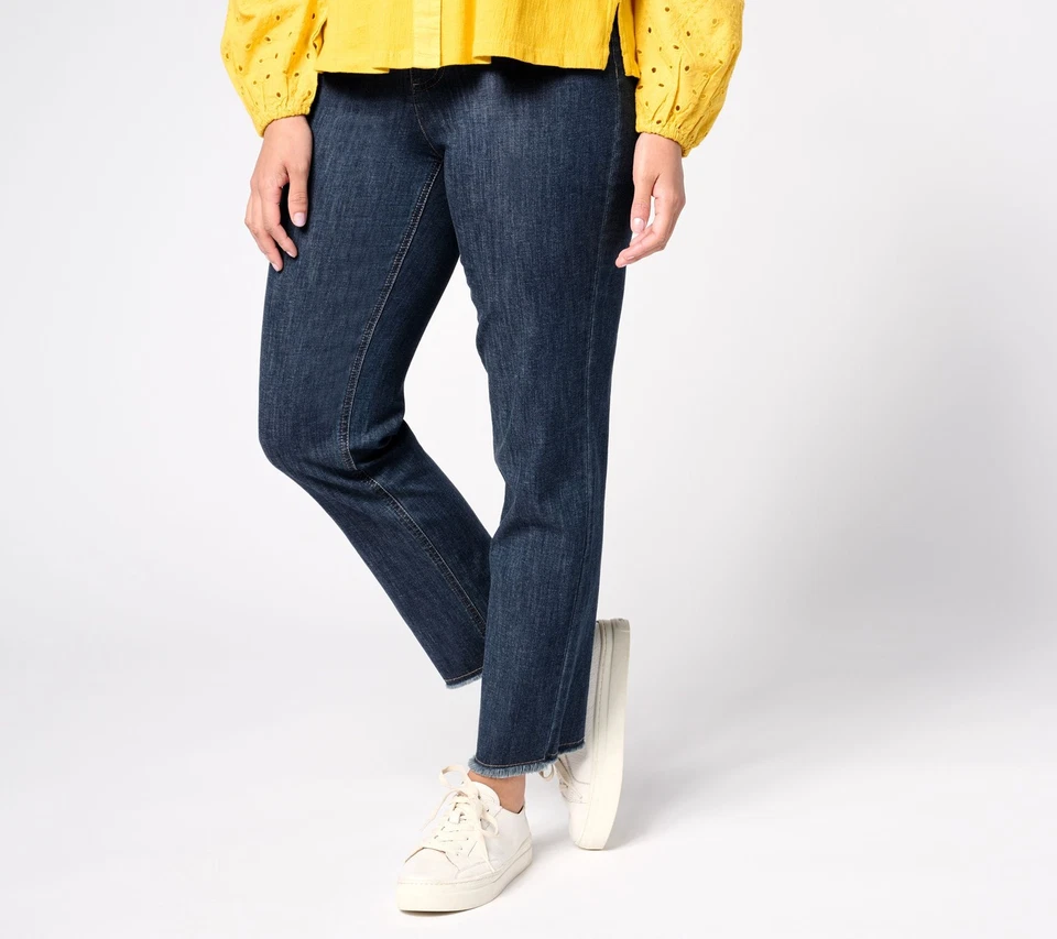 Denim & Co. Canyon Retreat Desert Denim Relaxed Jean Dark Wash 16 New - Image 1 of 1