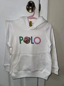ralph lauren girls 4t hoodie White - Picture 1 of 6