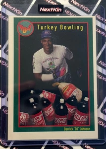 1992 Prestige DJ Derrick Johnson "The Turkey Bowler" Promo card - Imagen 1 de 2