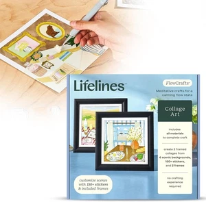 Lifelines FlowCrafts, Collage Art Kit - Miniature Framed Collages from 6 Scenic - Picture 1 of 6