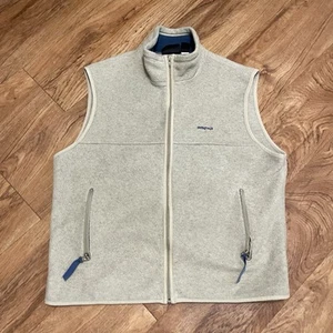 Patagonia Synchilla Fleece Gray Vest Mens Size Large Sleeveless Hiking Outdoors - Picture 1 of 9