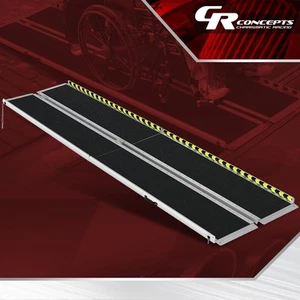 Rampa de movilidad portátil antideslizante plegable de aluminio de 10 pies 800 libras para silla de ruedas para el hogar - Imagen 1 de 6