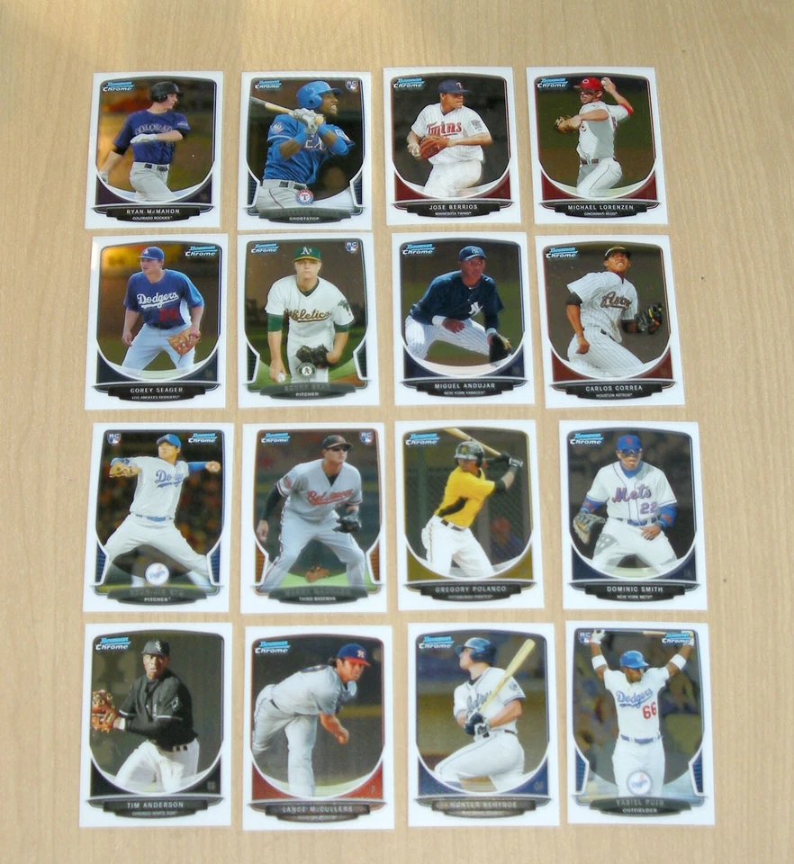 2013 Bowman Chrome Mini 16-card star prospect rookie lot  Andujar Ryu Correa Sea - Image 1 of 1