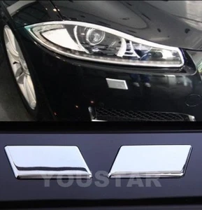 UK LAGER 2X Chrom Scheinwerferwaschdüse Abdeckungen für Jaguar 11-15 XF XFR - Bild 1 von 8