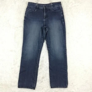 NYDJ Damen Jeans Straight Leg Denim Blau Mid Rise Medium Wash Lift Tuck 10 - Bild 1 von 10