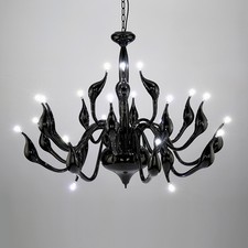 Modern Swan Metal Chandelier Candle Hanging Living Room Bedroom Pendant Light 