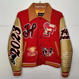 Giacca Letterman Homme Femme Kentucky Derby taglia media 149 cavallo ricamato HF - Foto 1 di 22