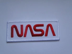 Nasa-Logo White-Red Ca 3 7/8x1 5/8in - Picture 1 of 1