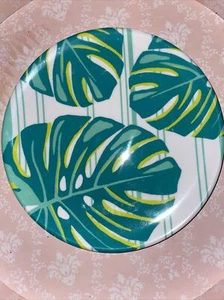 Martha Stewart - 8.5" Melamine Dessert Plate - With Palm Leaves Print - Picture 1 of 1