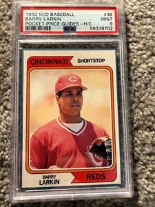BARRY LARKIN 1992 SCD BASEBALL POCKET PRICE GUIDES PSA 9 MINT Cincinnati Reds - Picture 1 of 2