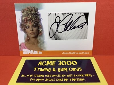 Cartão de autógrafo Unstoppable Space 1999 Series 2 CORTADO JOAN COLLINS JC13 O/TAMANHO - Imagem 1 de 2