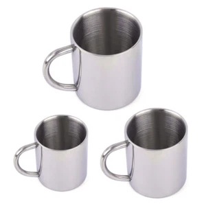 220-400ml Edelstahl Kaffee Tasse Becher Camping Becher Doppelstock Bilayer Cup - Bild 1 von 6