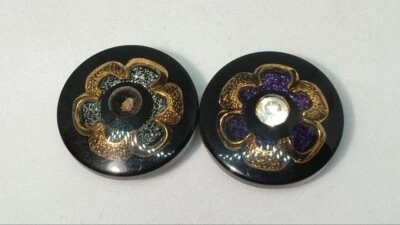 2pcs multi-colored 20mm bundle of resin buttons special vintage  buttons - Image 1 of 4