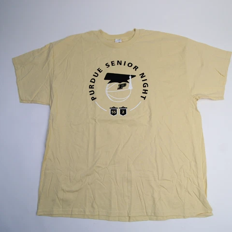 Purdue Boilermakers Gildan Ultra Cotton Short Sleeve Shirt Men's Gold New Cover