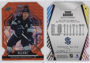 2022-23 Upper Deck Allure Orange Slice Die-Cut Yanni Gourde #67