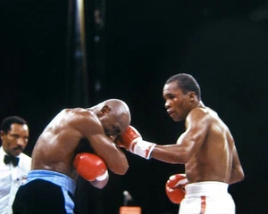 1987 SUGAR RAY LEONARD vs MARVELOUS MARVIN HAGLER Glossy 8x10 Photo Poster Print - Picture 1 of 1