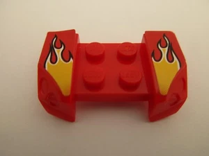LEGO Racers Red Vehicle Mudguard 2x4 + Stickers Réf 44674pb07 Set 8195 Turbo Tow - Imagen 1 de 1