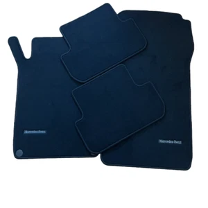 Mercedes Benz CLK Class Convertible Front & Rear Black Carpeted Floor Mat Set - Picture 1 of 3