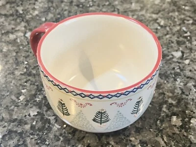 NEW West Elm Scandi Forest Oversized Stoneware Mugs, Holiday, Christmas, Set/4 - Image 1 of 4