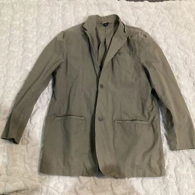 Gap Light Brown Beige Overcoat Dress Coat Casual Formal Mens XL 100% Cotton Suit - Image 1 of 4