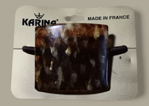 Karina French Couture Tortoise Shell Ponytail Hair Accessory Made in France - Picture 1 of 9