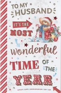 Husband Christmas Card ~ Large 8 Page Christmas Card ~ To My Husband - Picture 1 of 9