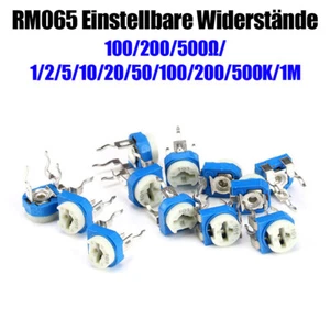 10 × Einstellbar Potentiometer RM065 Carbon Film Trimpot Horizontal 100 - 1M Ohm - Picture 1 of 21