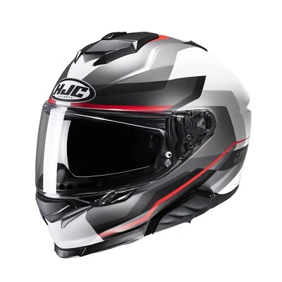 Motorrad HJC i71 Nior MC1SF Integralhelm (graumatt/weiss/rot) Gr: S (55) - Bild 1 von 3