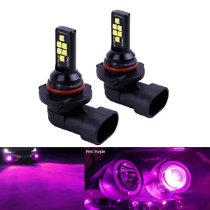 2x 9006 HB4 LED Bulbs Fog Driving Lights DRL Lamp Pink Purple High Power - Foto 1 di 10