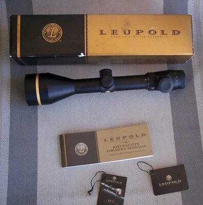 Leupold VX- 3L 4.5-14x50毫米步枪瞄准镜*30毫米*点亮骨头和CROCKETT完好2010年完好带盒 — 第 1/4 张图片