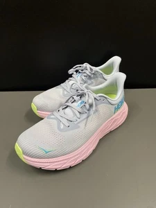 Hoka Arahi 7 Woman's Athletic Shoes Size 9.5 B Gull/Pink Twilight NEW - Picture 1 of 11