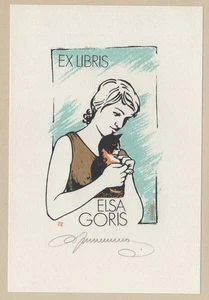 31)Nr.007,EXLIBRIS, Ex Libris,Bookplate, Braspennincx, Katze / cat, - Imagen 1 de 1