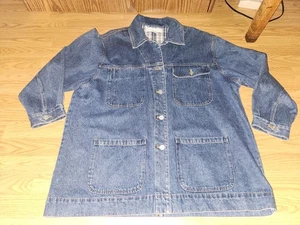 De Colección XL Denim Azul Jean Granero Tareas Chaqueta Abrigo Bolsillos Summit Hill Adulto Unisex - Imagen 1 de 11