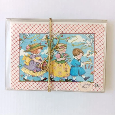 1995 Mary Engelbreit "Nuestro diario de bodas" conjunto de 10 invitaciones de ducha de boda Foto 1 de 4