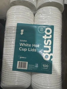 GUSTO [100 pezzi] Coperchi a cupola monouso in plastica per 10, 12, 16 e 20 once Paper Ho - Foto 1 di 2