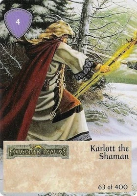 Karlott the Shaman 63/400 - 1st Edition Spellfire CCG TSR, Inc. 1994 - Immagine 1 di 4